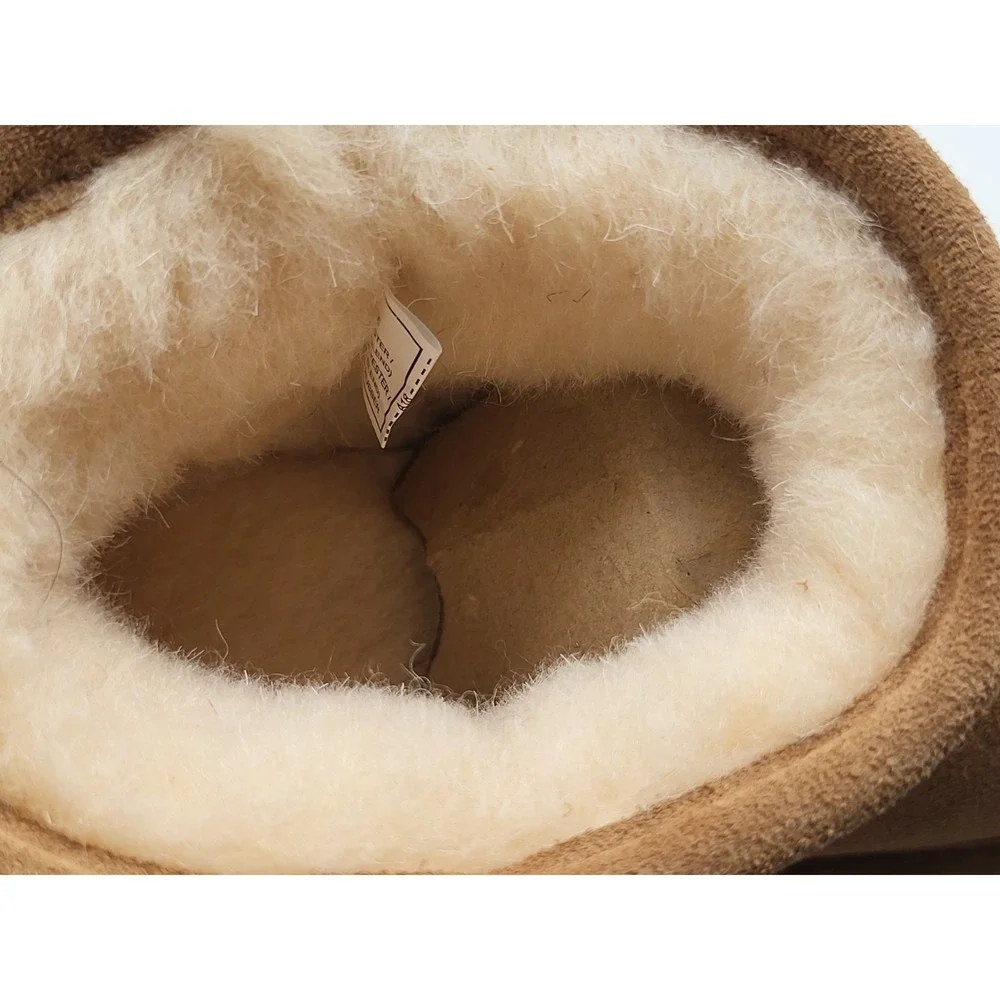 Bearpaw Alyssa Womens 5 Hickory Suede Winter‎ Boots Sheepskin Shoes